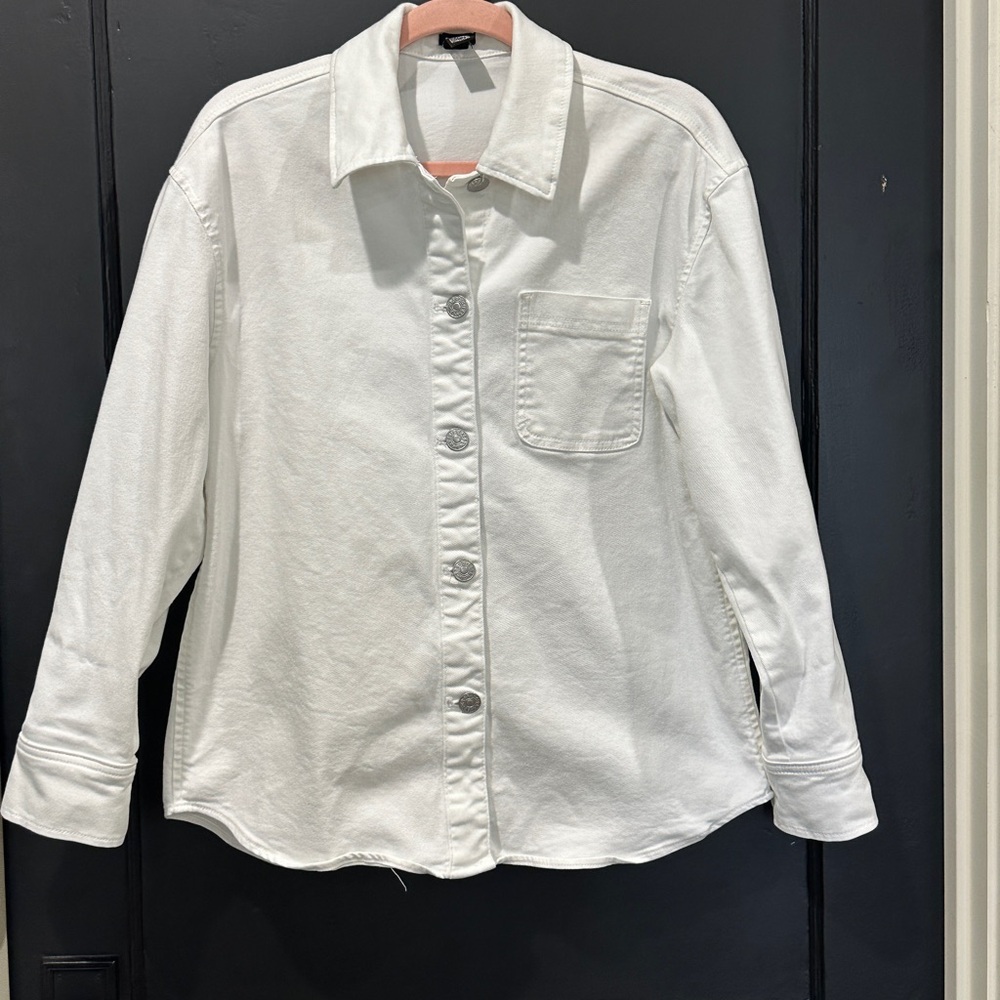 Express White Denim Shacket